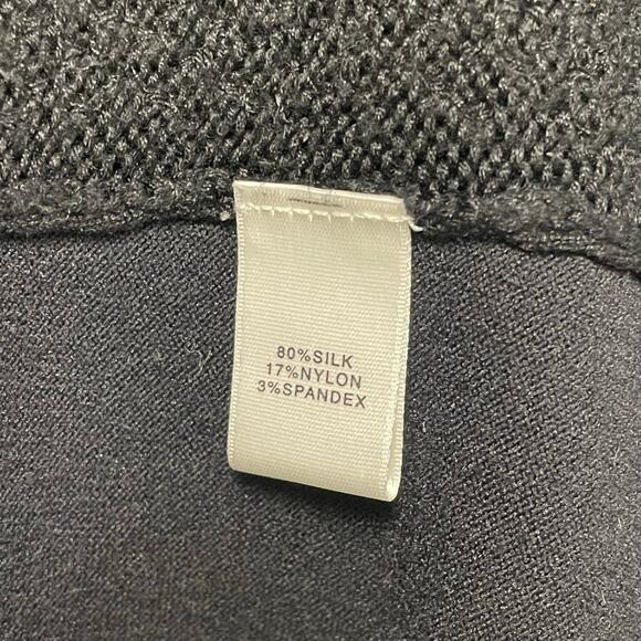 St. John Black Sequin Embellished Button Front V Neck Cardigan Womens Large - Picture 6 of 7